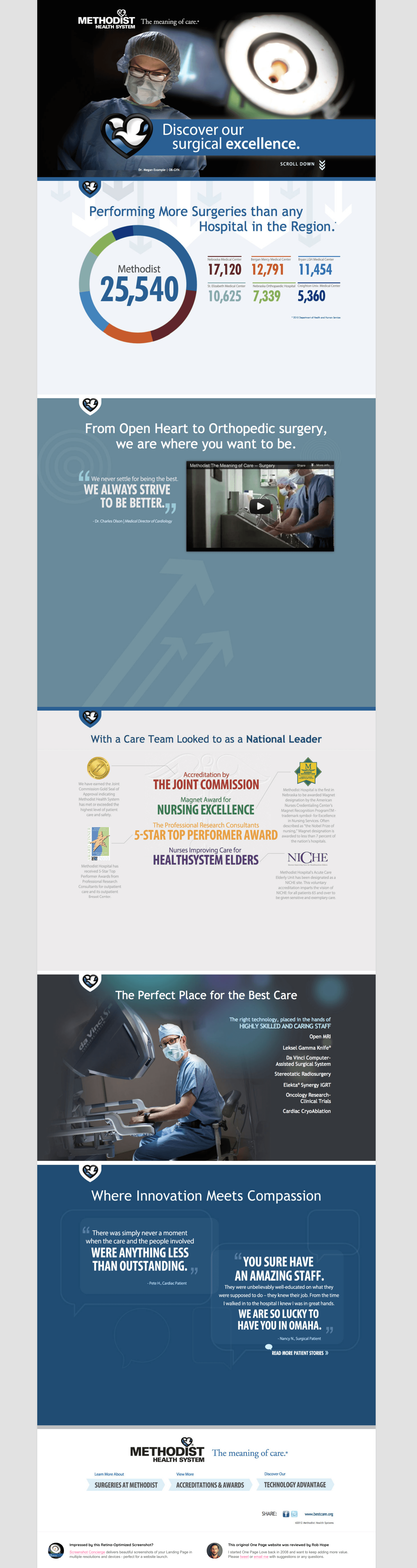 Methodist Health System website design