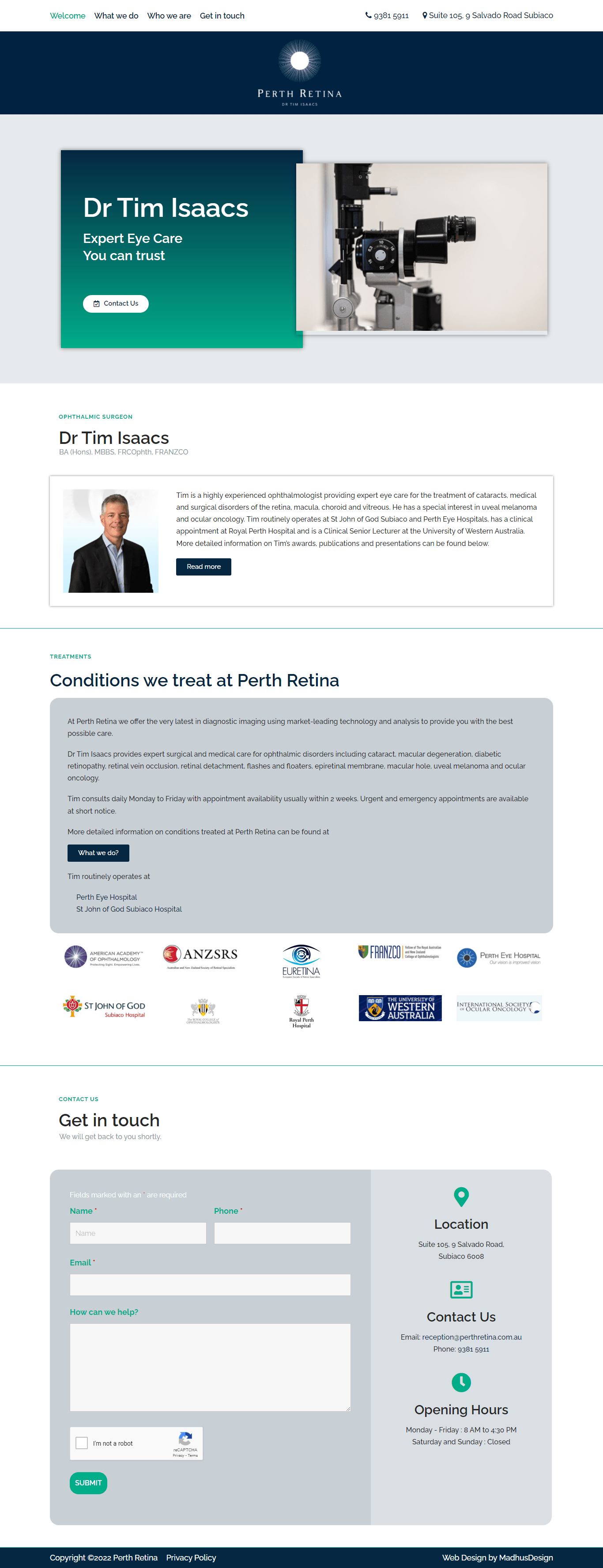 A screenshot of a website with a picture of a man in a suit.