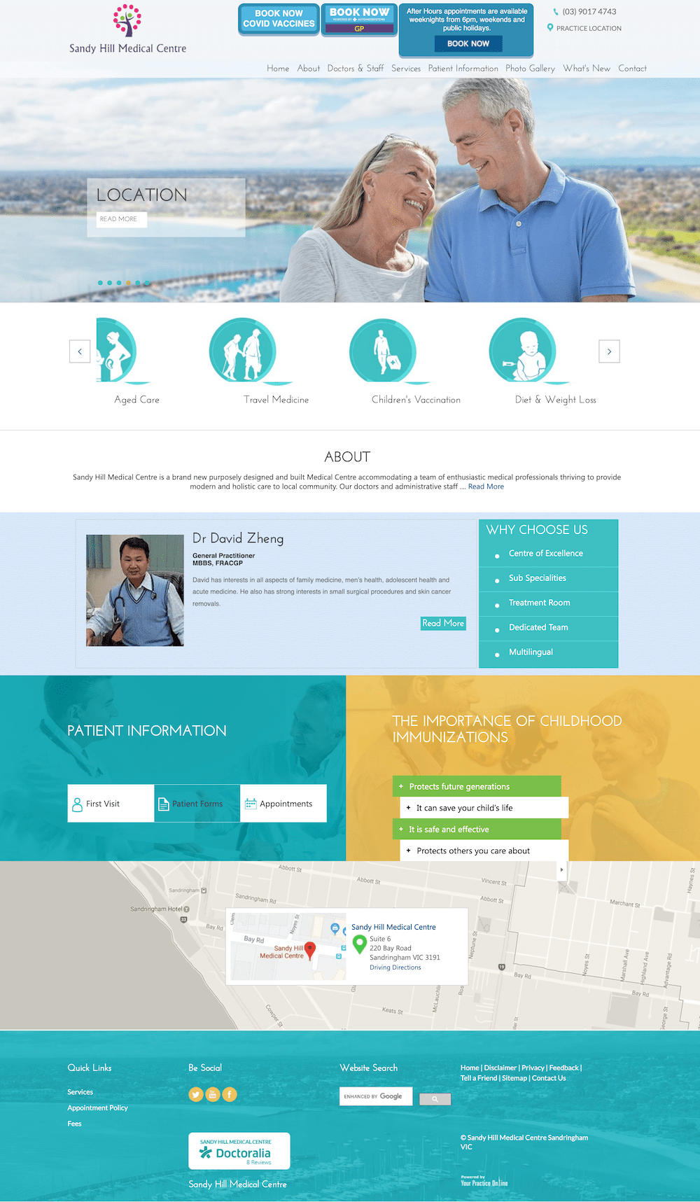 A man and a woman are standing next to each other on a website.