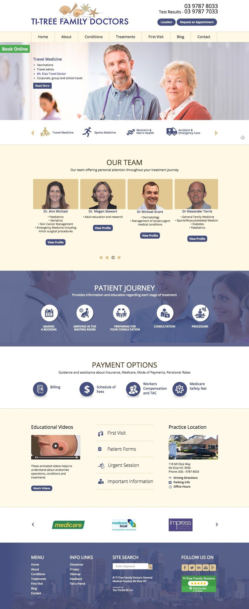 A screenshot of a website with a man and woman on it.
