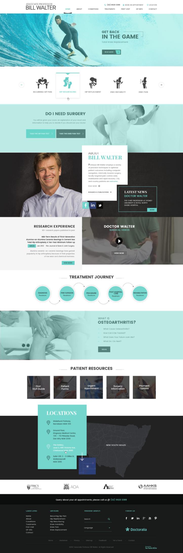 Associate Professor Bill Water website design