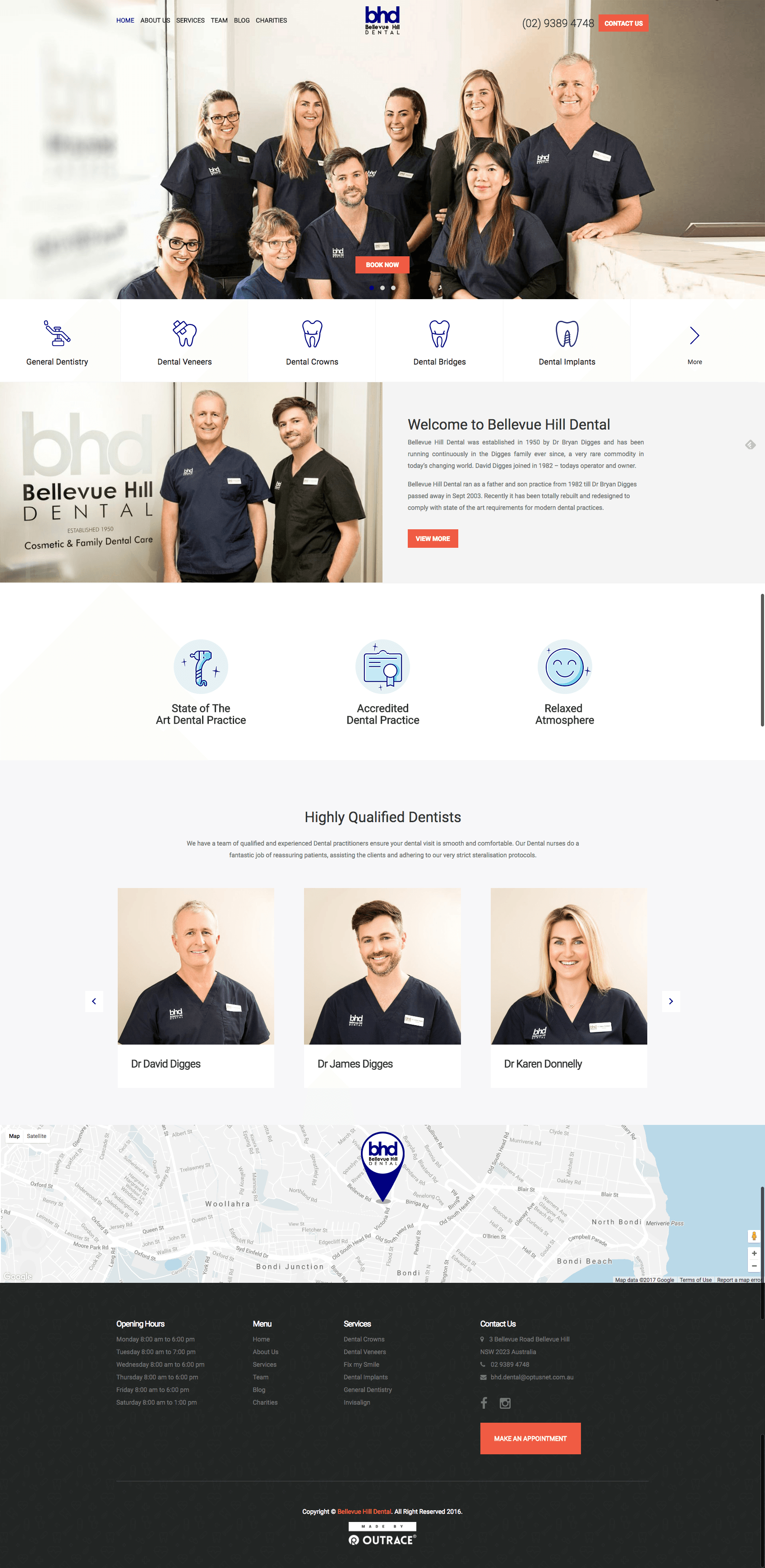 Bellevue Hill Dental website design