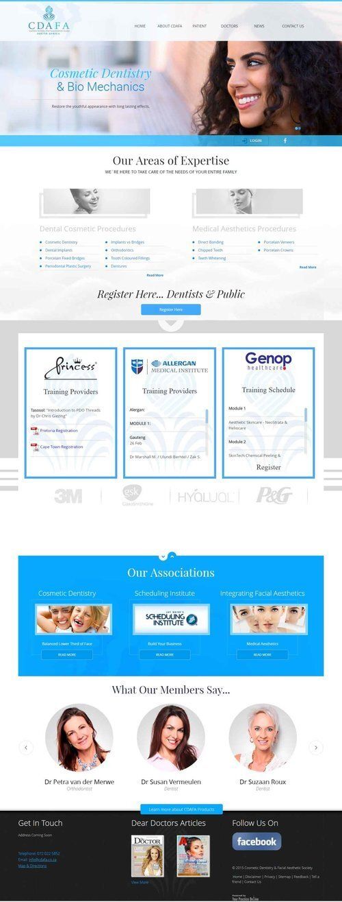 Cosmetic Dentistry & Bio Mechanics, dental website design