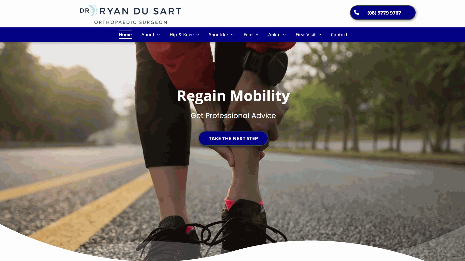 Dr Ryan du Sart, Orthopaedic Surgeon Website Design