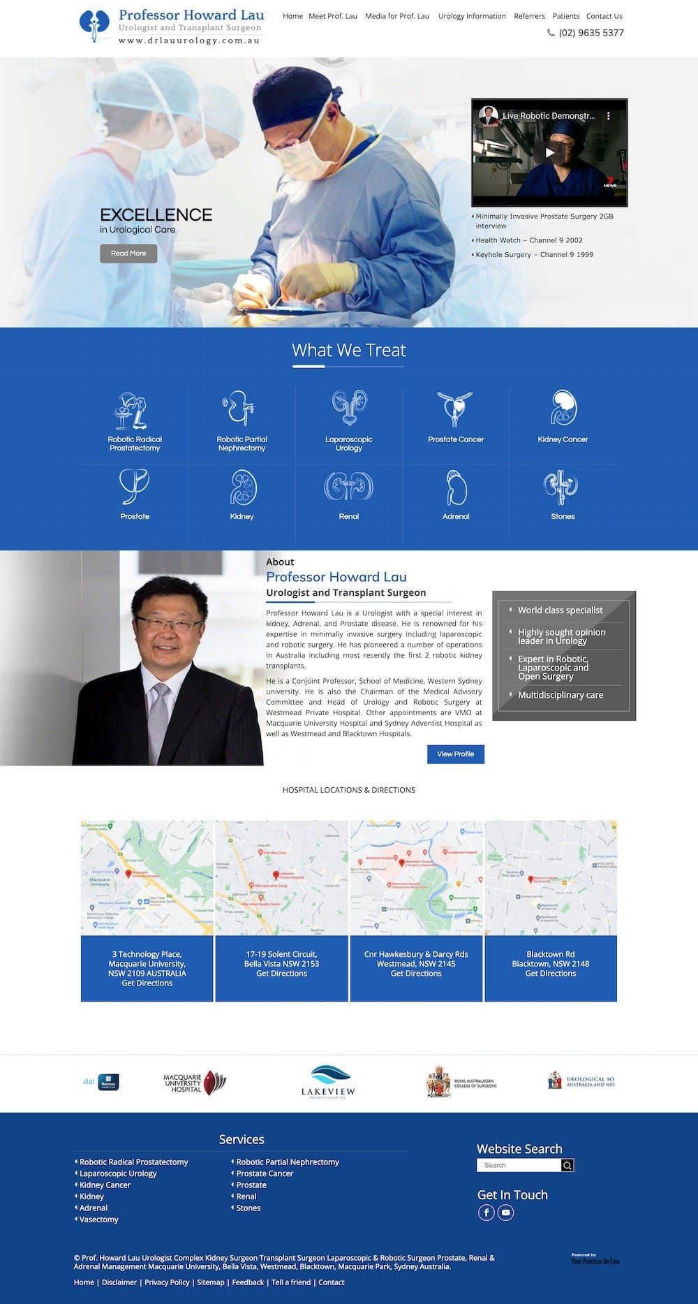 Urology Website Westmead