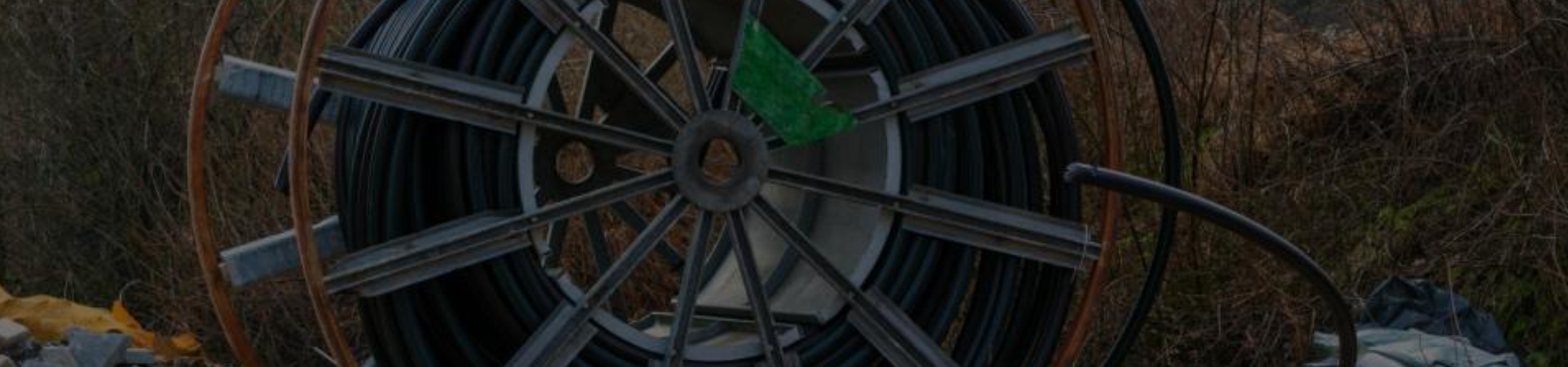 coil of fiber optic cables