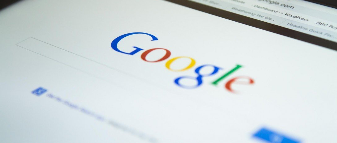 Google website geopend in browser