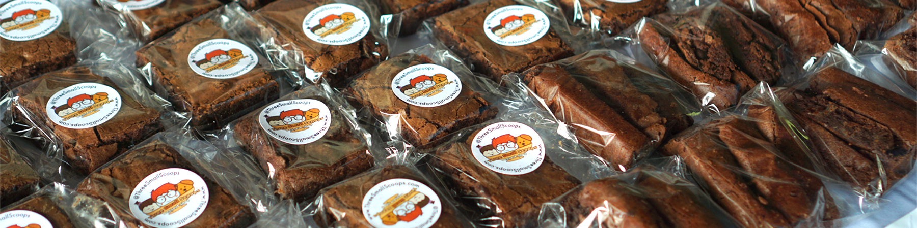 An assortment of our brownies on a table