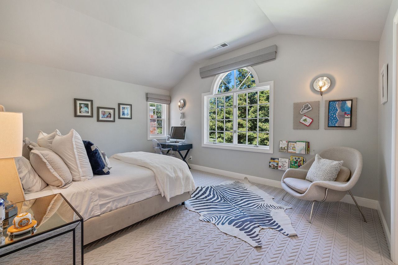 Freshly painted Palo Alto luxury bedroom.