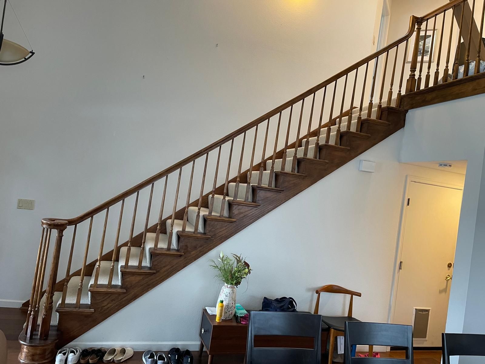 Wooden staircase refinish