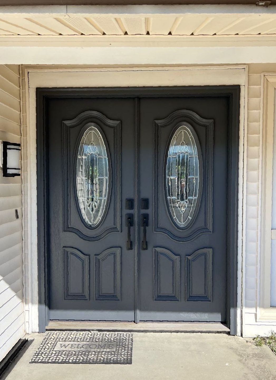 Front door repaint in black