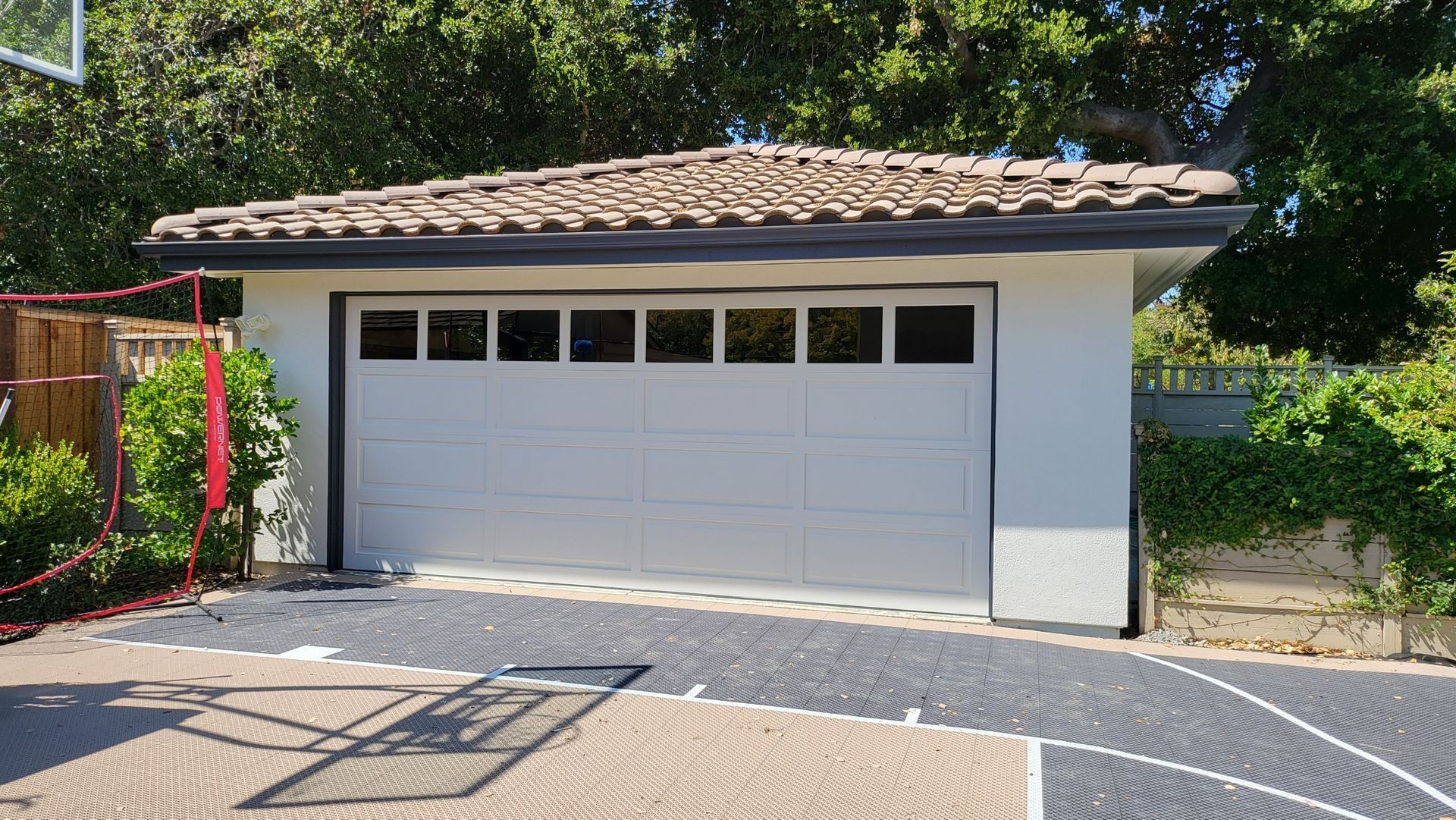 White garage door repaint