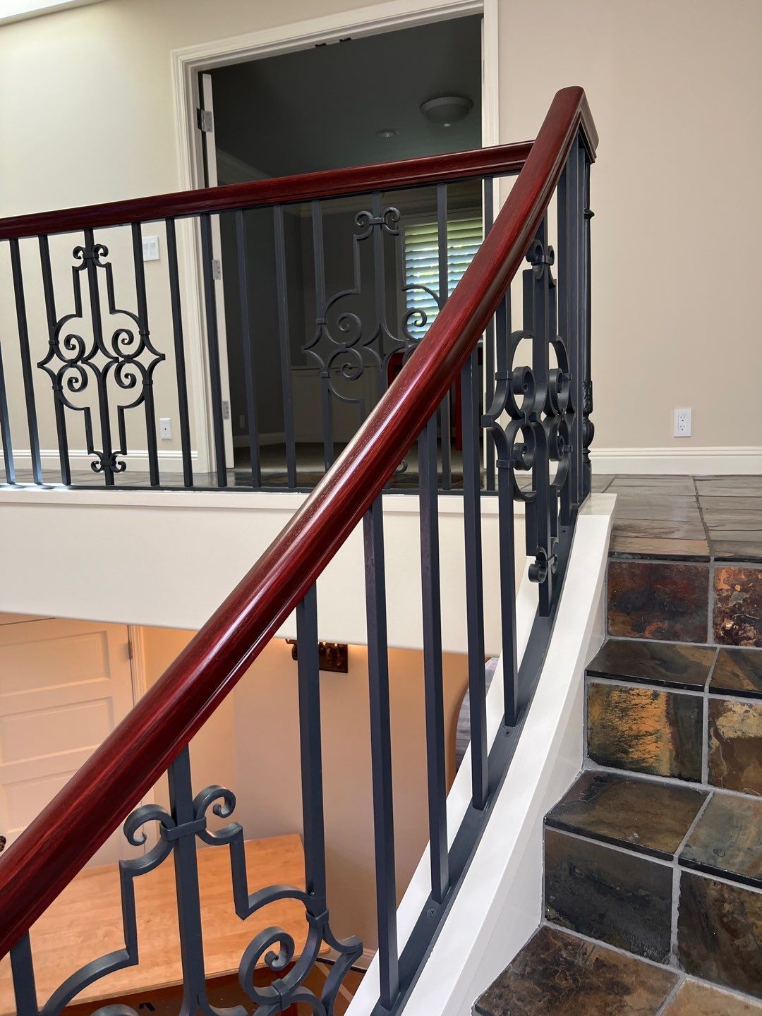 Stair handrail refinish