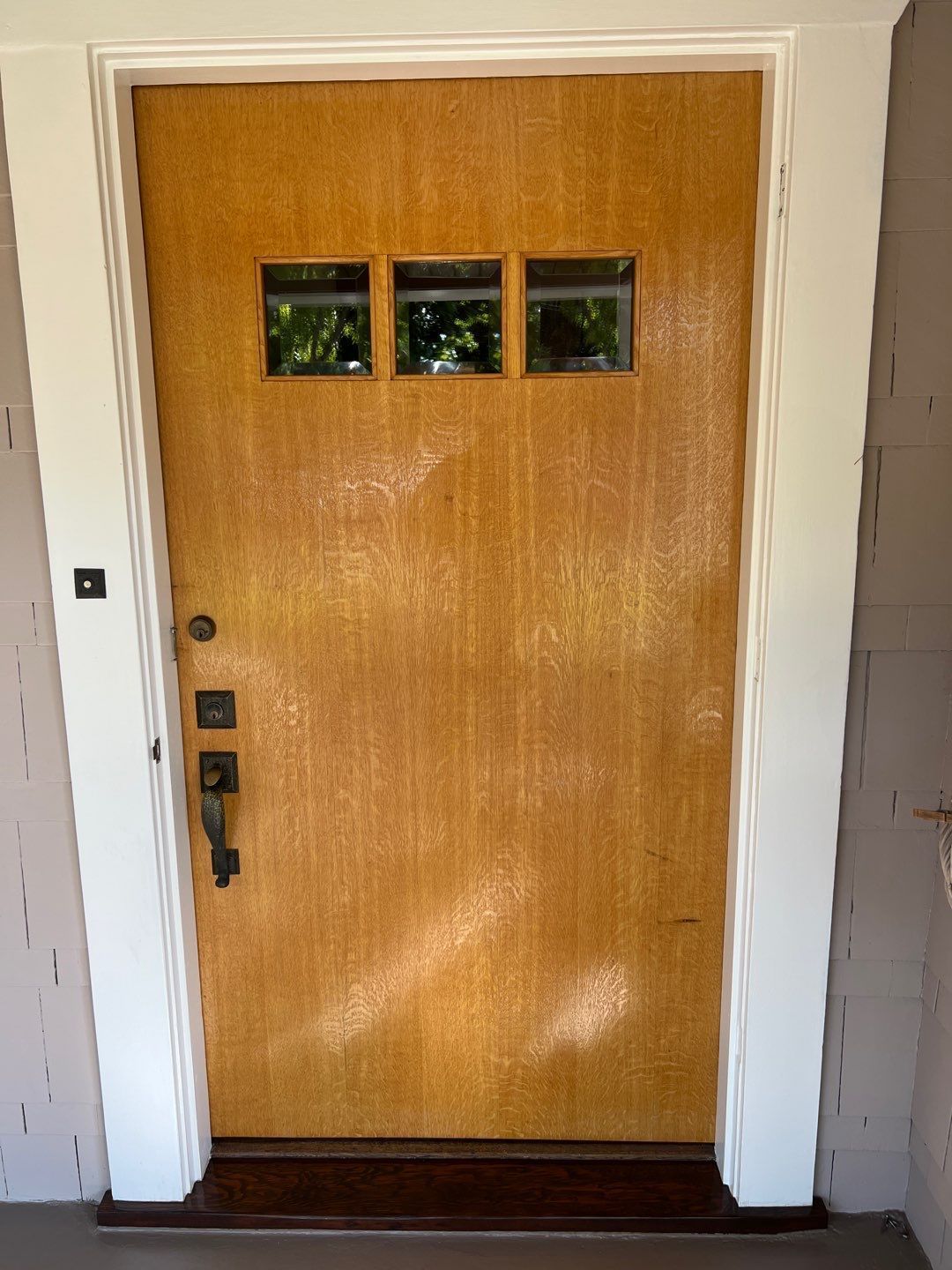 Front door trim painting