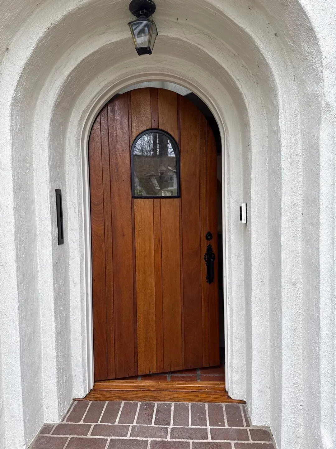 stained front door