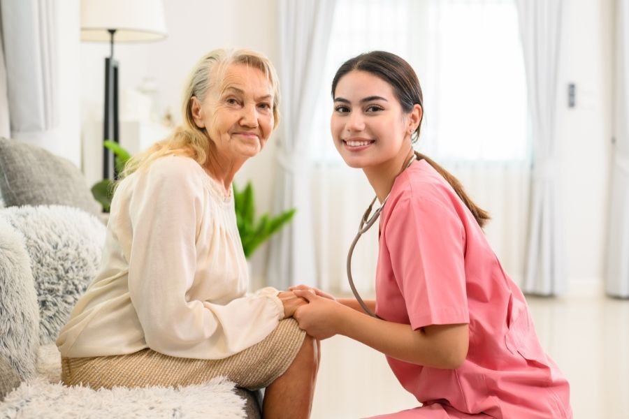 Clients and Caregivers sitting together