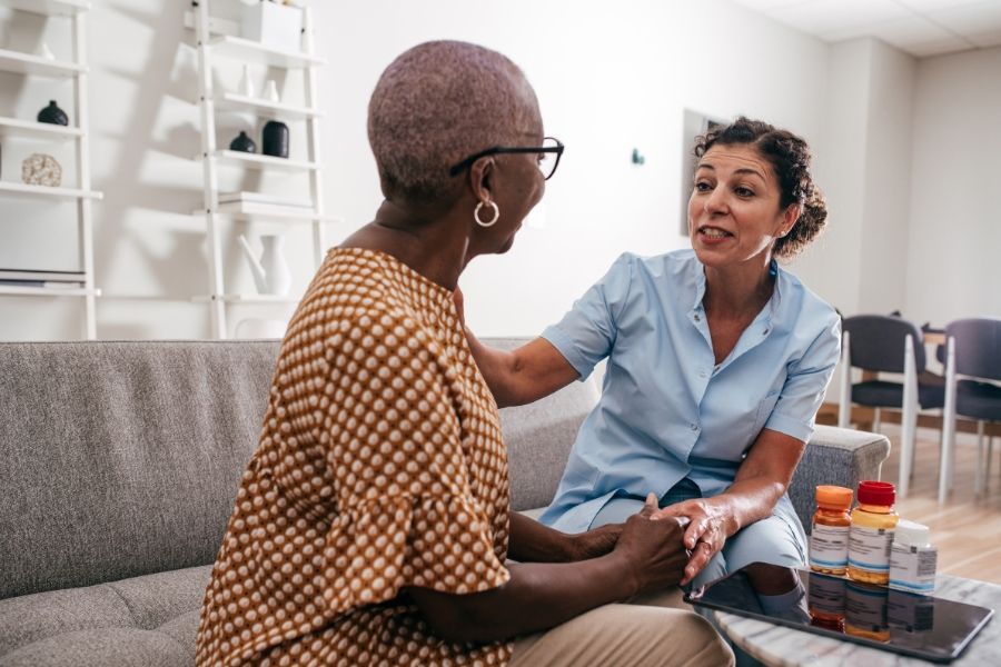 Clients and Caregivers sitting together