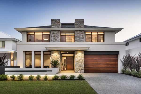 large modern white home