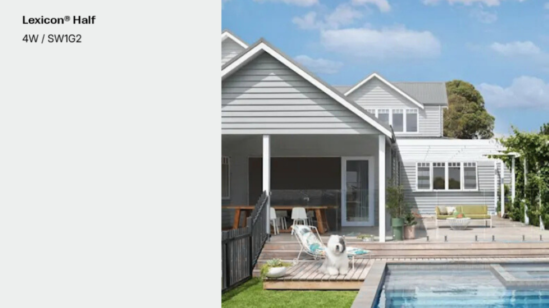 cool white exterior clolour scheme