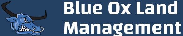 Blue ox logo with text "Blue Ox Land Management".