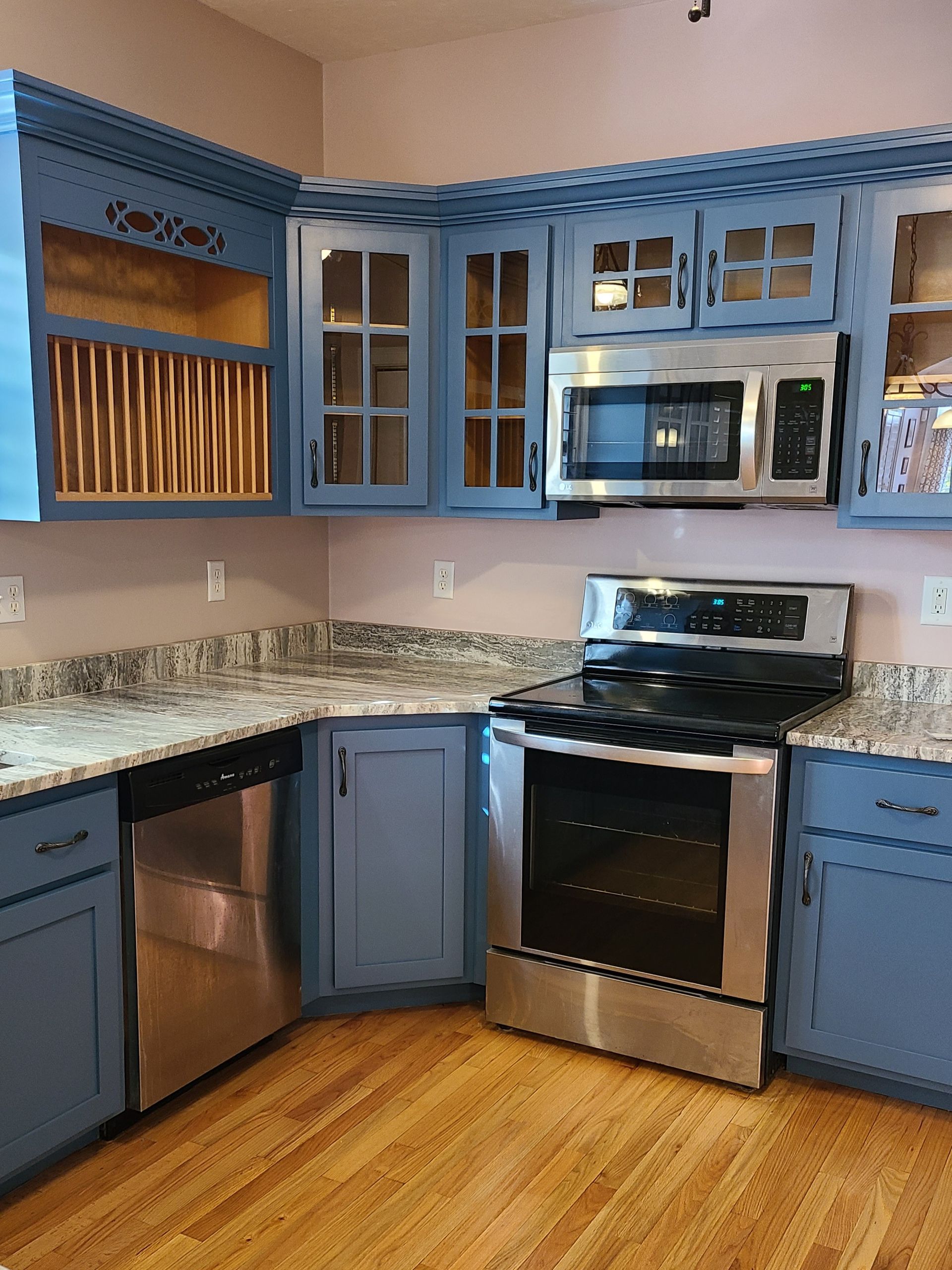 Bedford blue painted kitchen