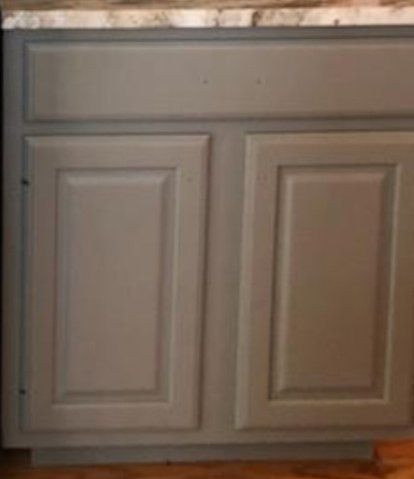 sink cabinet after repaint