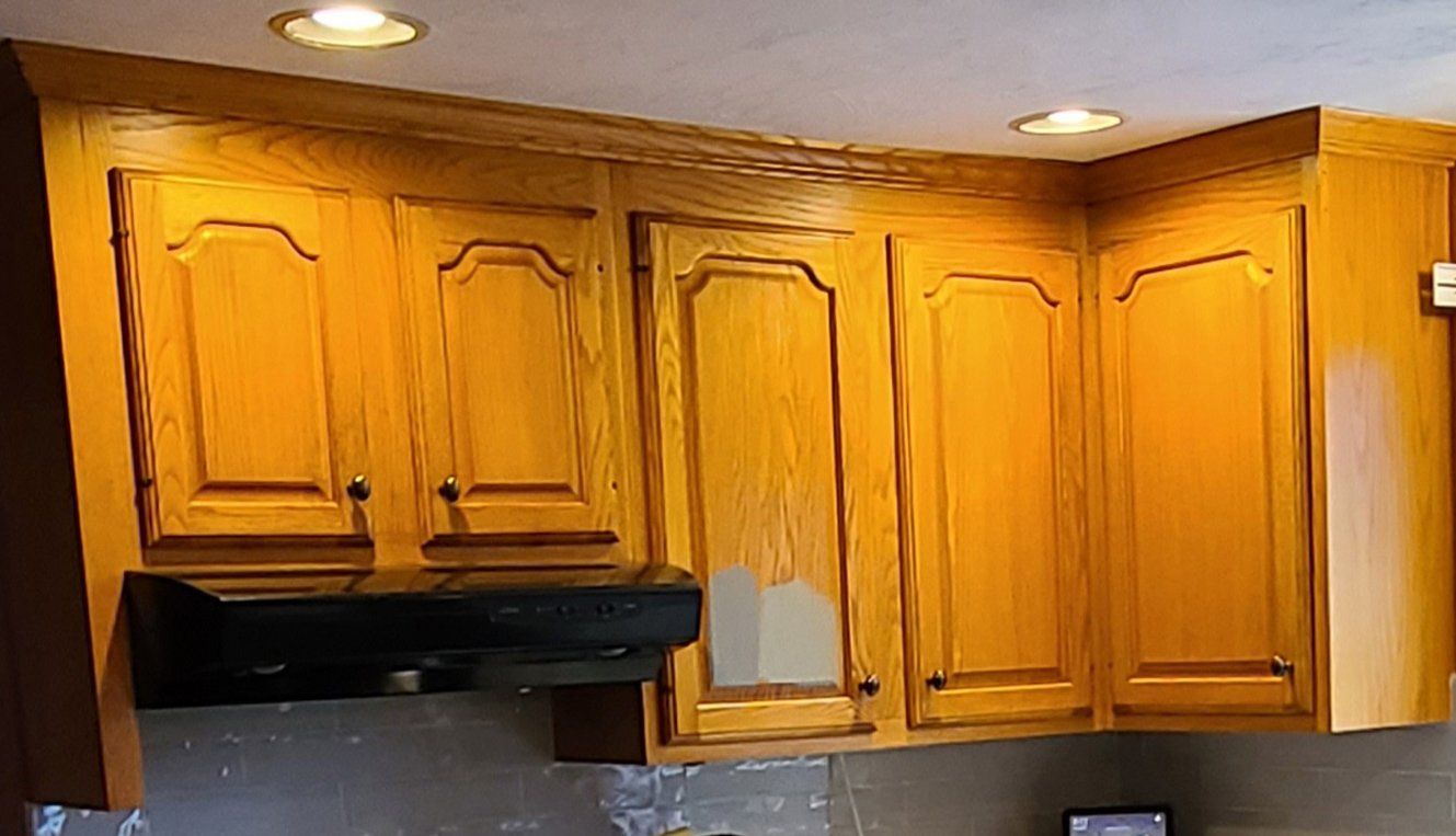 kitchen cabinets before repaint