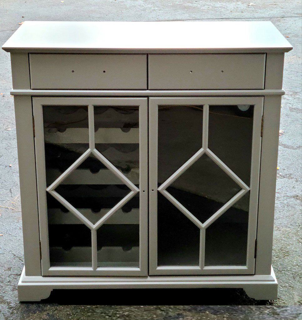 Painted Cabinet with Glass