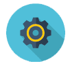 a gear wheel icon for reliability