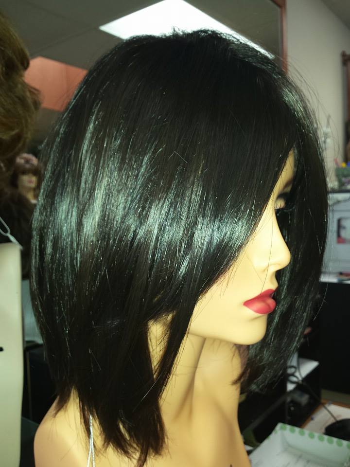 Black Wig on Mannequin Head — Strongsville, OH — Wig Studio LLC