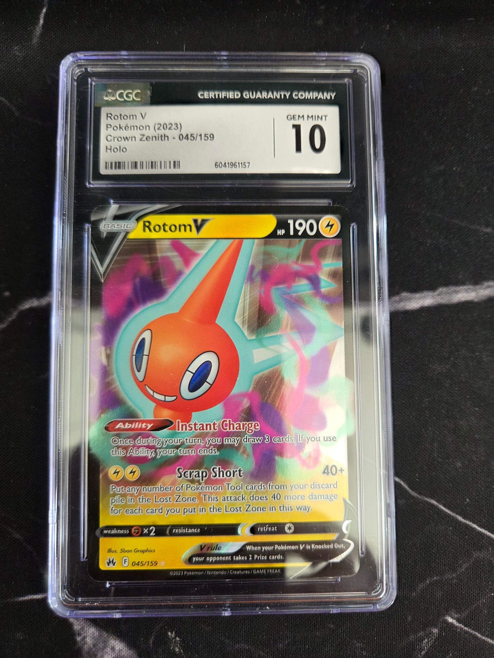 RotomV Crown Zenith #045/159 CGC MEN MINT 10