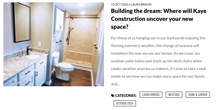 Bathroom remodel with a vanity, toilet, and shower stall.