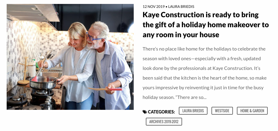 Elderly couple cooking in kitchen; woman stirs pot.