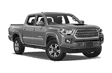 A toyota tacoma pickup truck is shown in black and white on a white background.