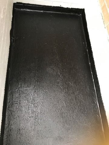 Black Painted Rectangular Surface Within a Recessed Area — 1 Time Waterproofing In East Ballina, NSW