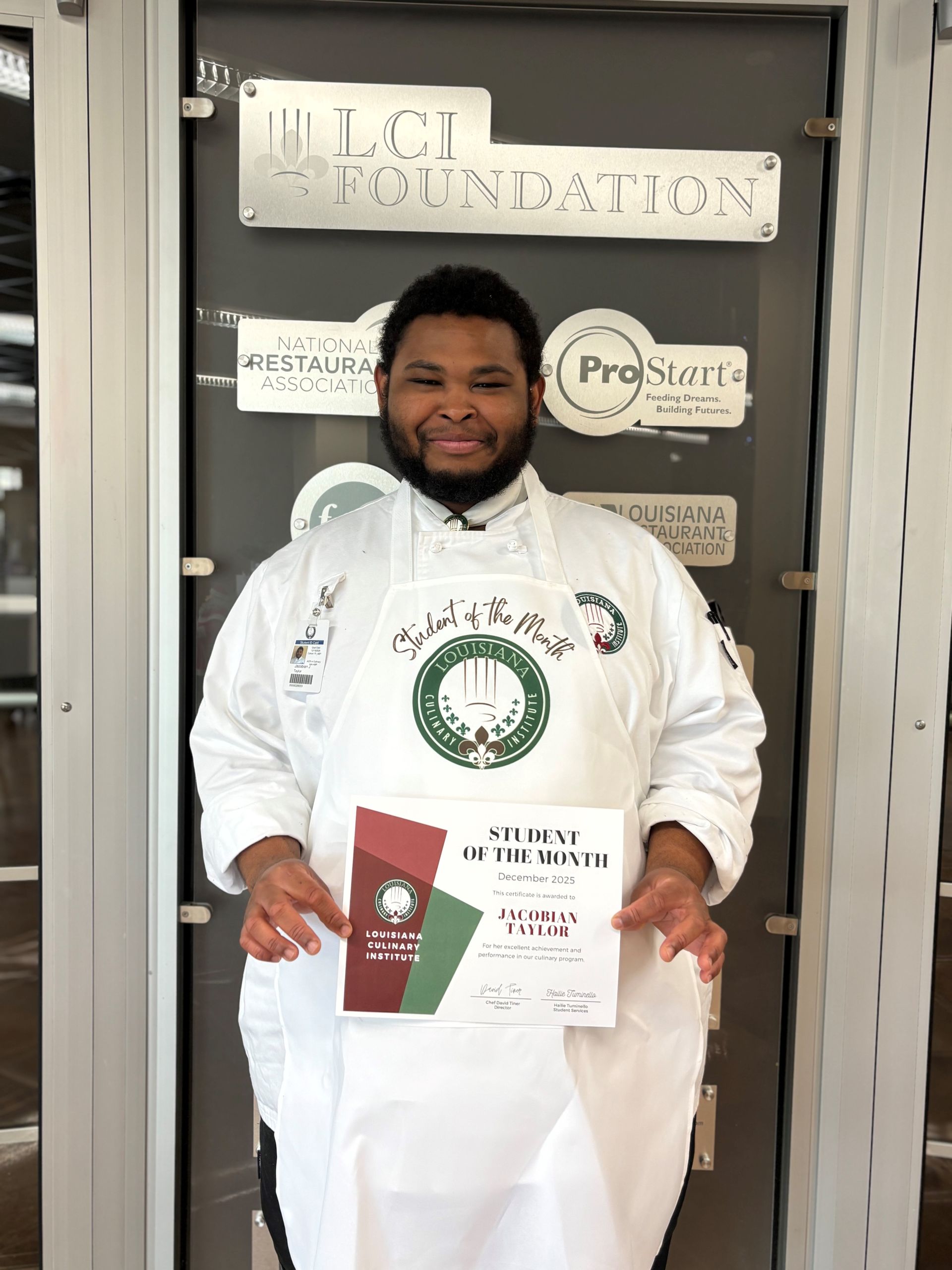 Jacobian Taylor at Louisiana Culinary Institute