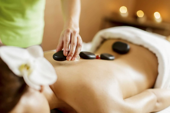 woman having a body massage