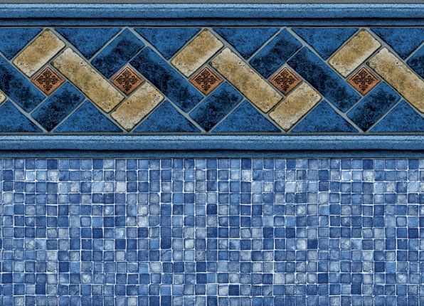 Mountain Top / Blue Mosaic Pool Liner