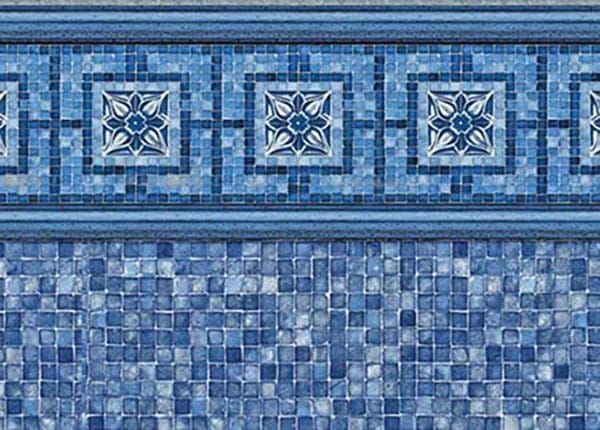 Vintage / Blue Mosaic Pool Liner