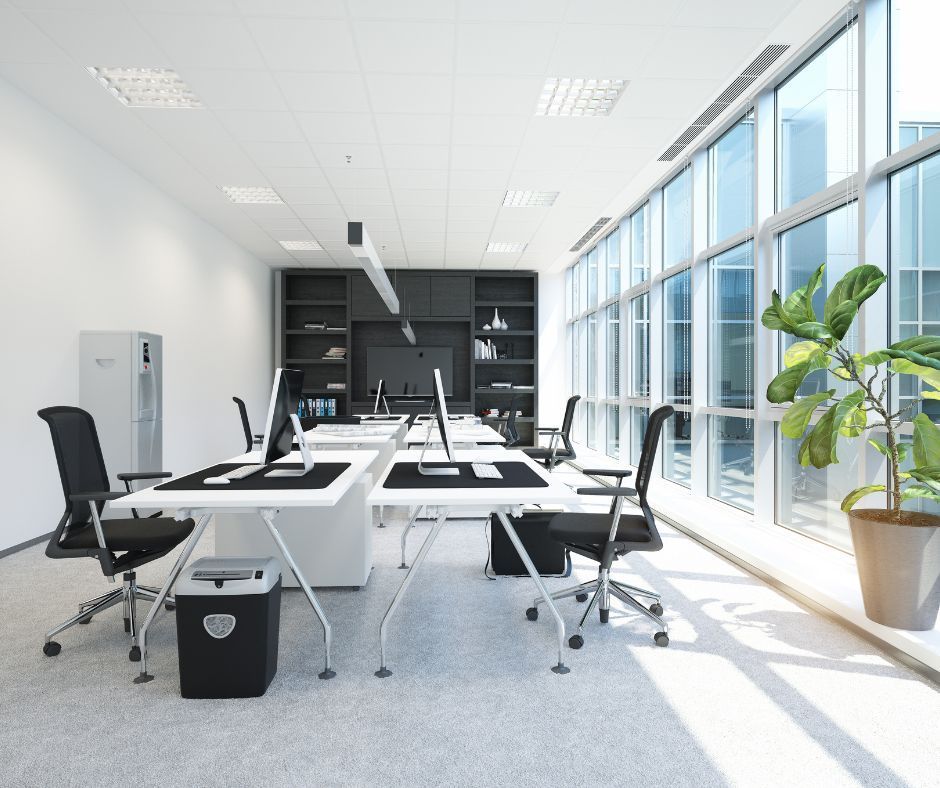 A bright and clean conference room