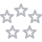 Five outlined stars in a circle