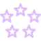 Five outlined stars in a circle