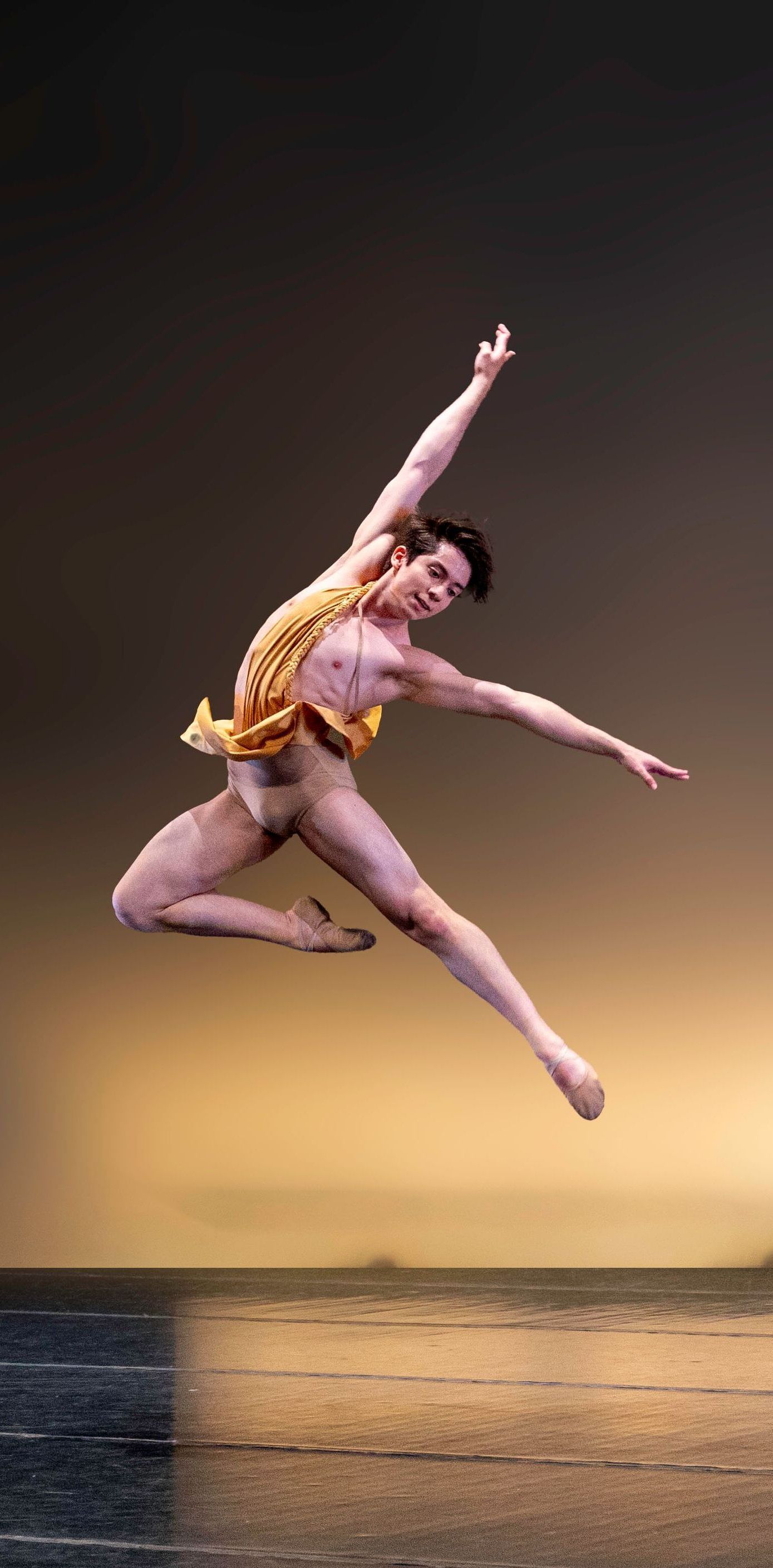 male ballerina jumping