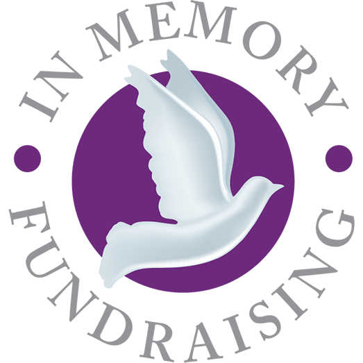 Logo: White dove in front of purple circle; text