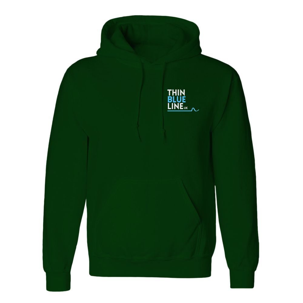 Dark green hoodie with 