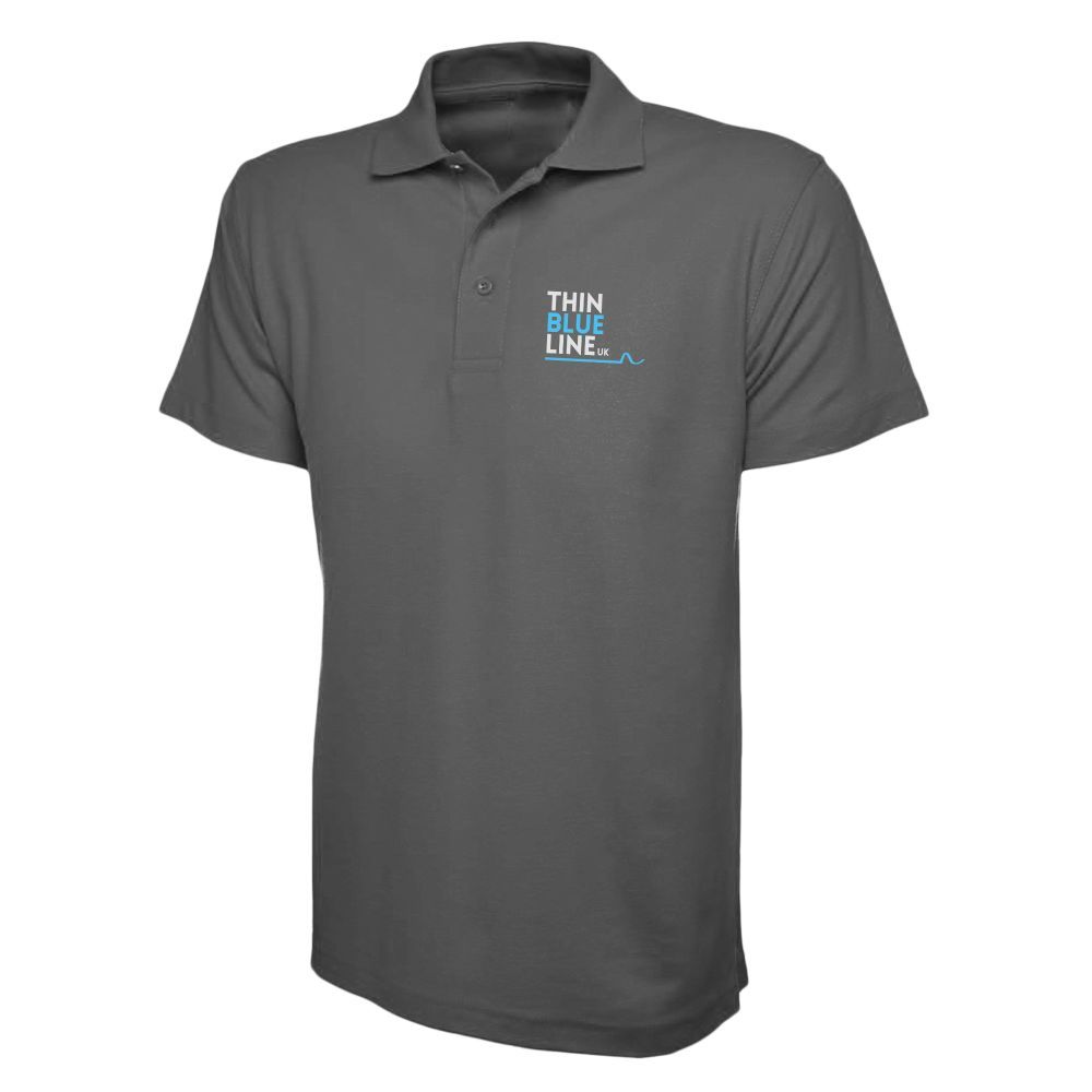 Gray polo shirt with