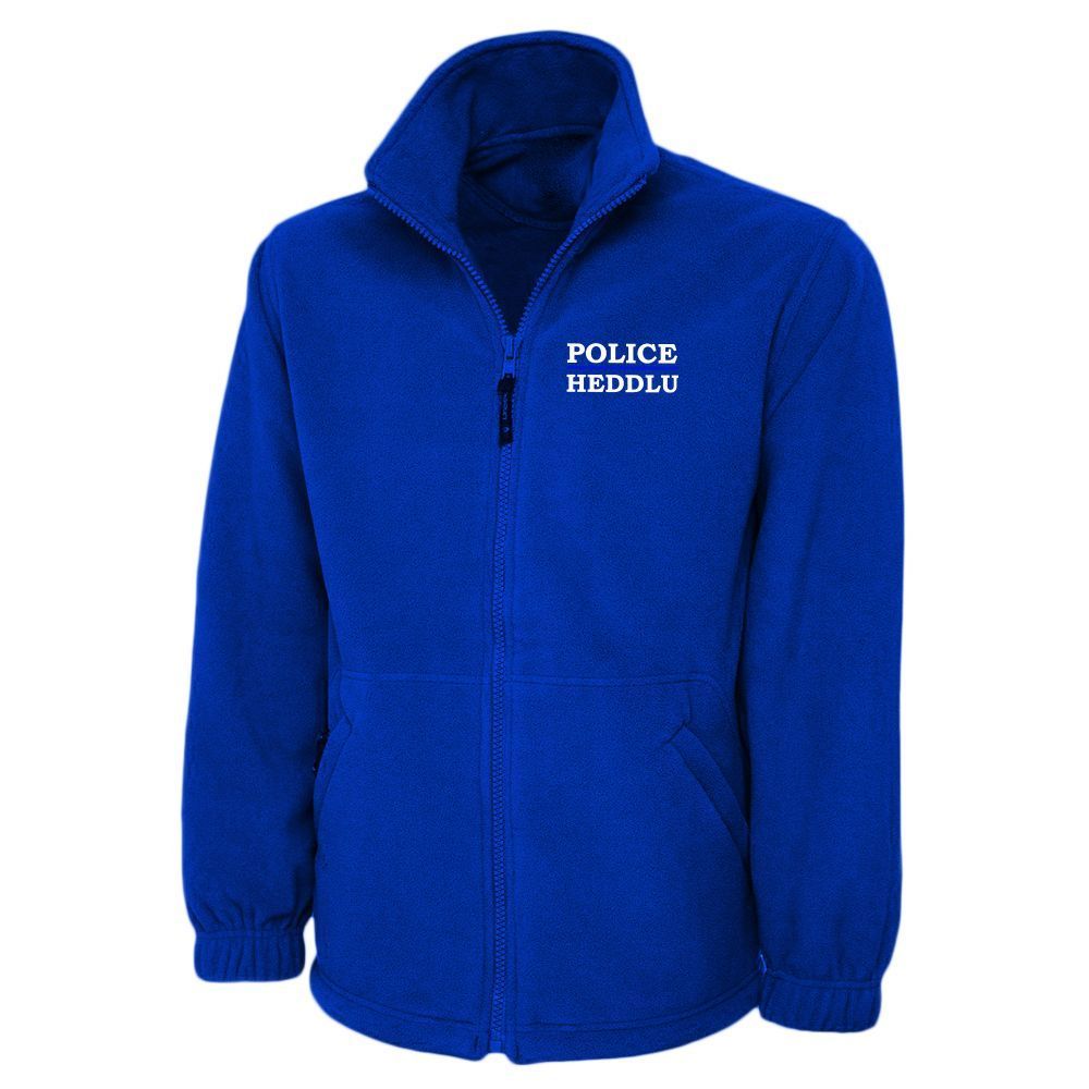 Red fleece jacket with