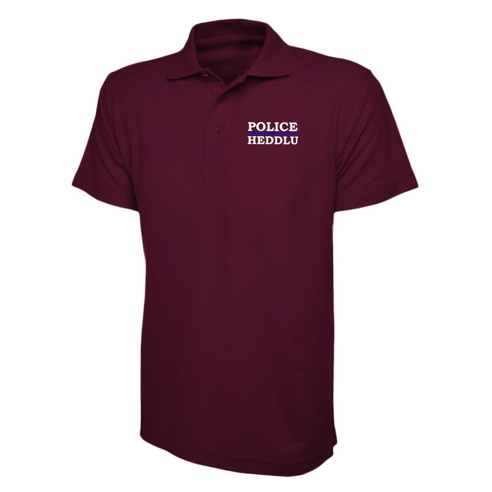 Maroon polo shirt with