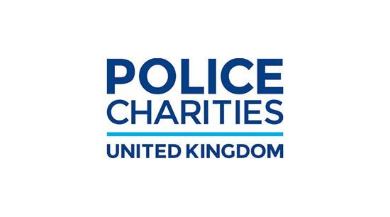 Police Charities United Kingdom logo with blue text on a white background.