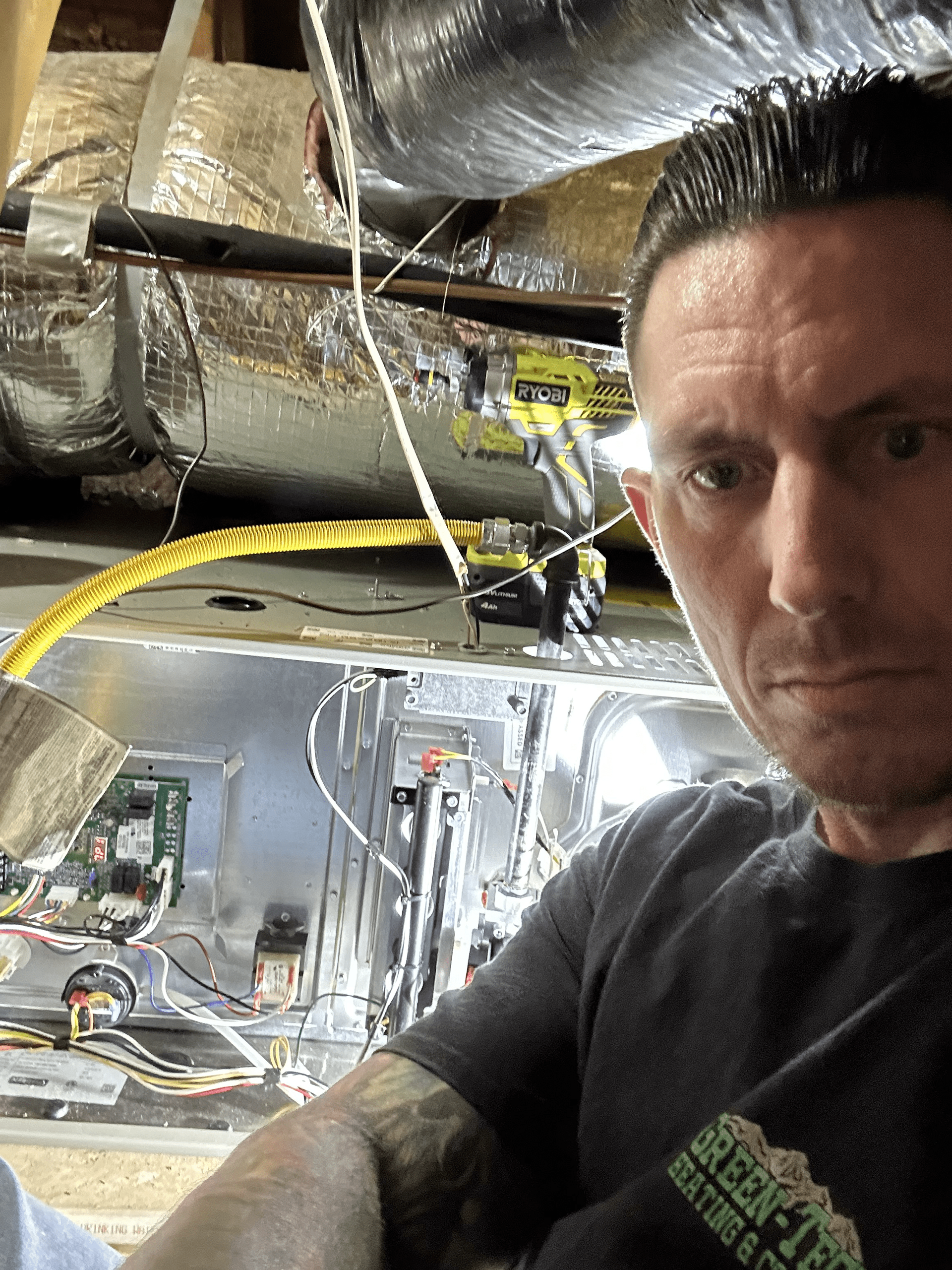 Man in Front of a Machine — Broomfield, CO — Anytime Heating and Cooling LLC